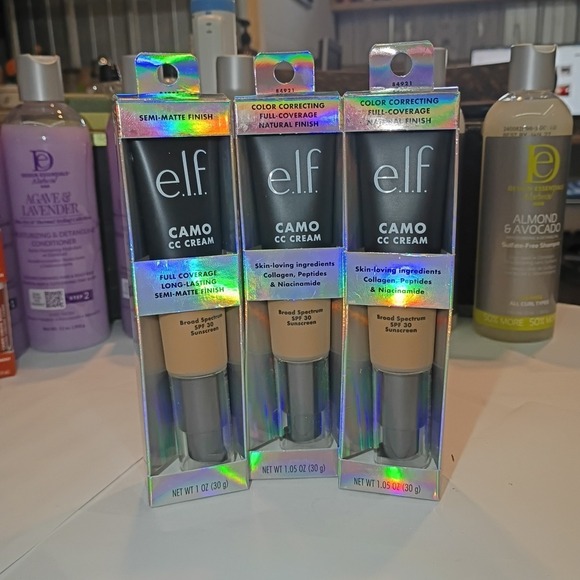 Elf Camo CC Cream 30 spf Sunscreen Tan 425 N - 1.05 oz - 3 Packs - Picture 9 of 10